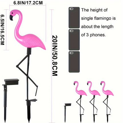 Solar Flamingo Lights - Fun Outdoor Garden Decor