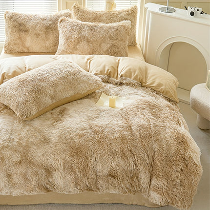 Tie-Dye Plush Duvet Cover Set - Soft & Cozy