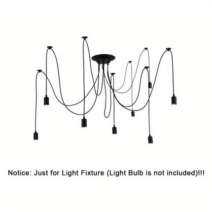 Modern Chic Industrial Spider Chandelier - Adjustable DIY Lighting