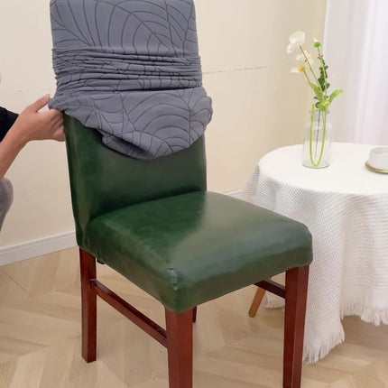 Leaf Jacquard Dining Chair Covers - Stretchy & Non-Slip