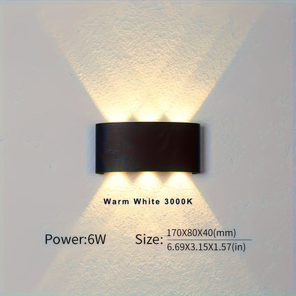 6W LED Wall Lamp - Waterproof, Easy Install for Indoor/Outdoor