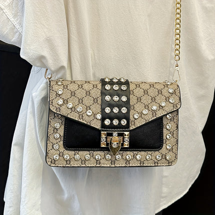 Elegant Plaid Crossbody Shoulder Bag