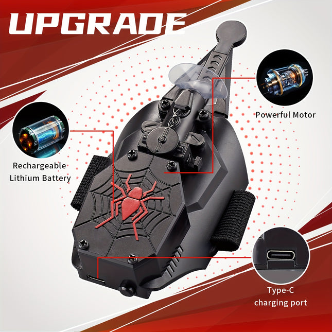 USB Rechargeable Spider Web Launcher – Fun & Practical Toy