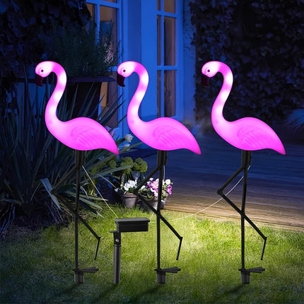 Solar Flamingo Lights - Fun Outdoor Garden Decor