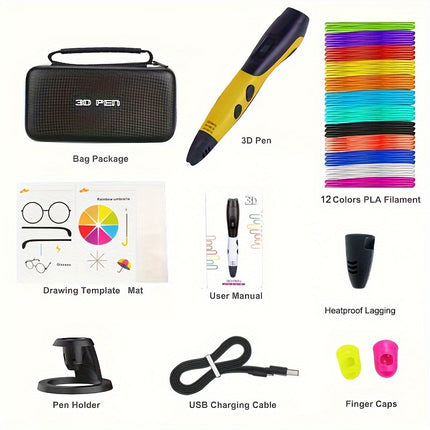 SETOOKJ 3D Printing Pen Kit – Adjustable, USB Powered