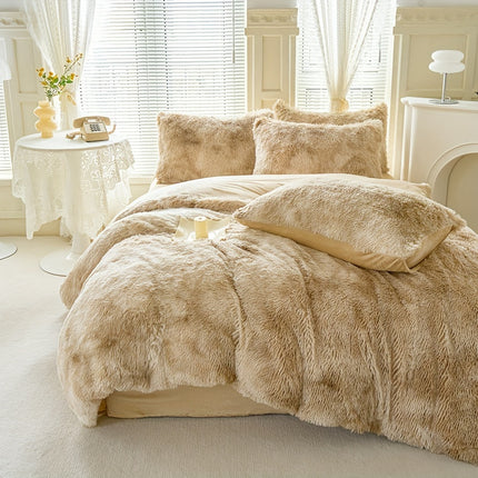 Tie-Dye Plush Duvet Cover Set - Soft & Cozy