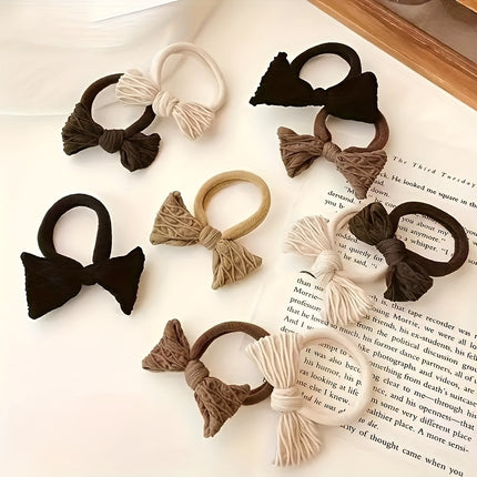10Pcs Bow Hair Scrunchies Set – Sweet & Stylish Ponytail Holders