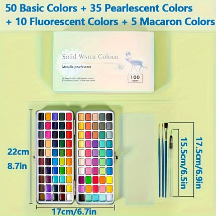 Metal Box Watercolor Set