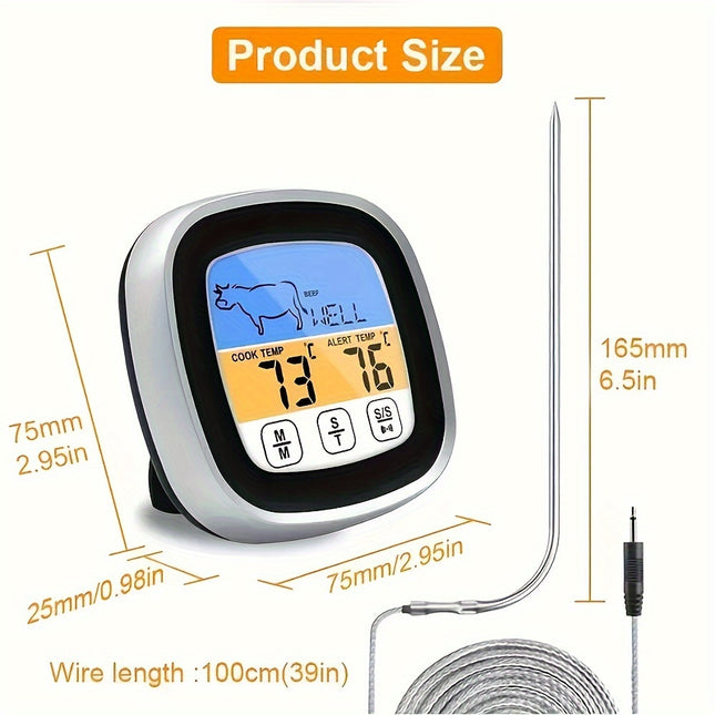 Digital Meat Thermometer – Touch Screen & Timer