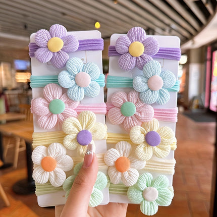 12PCS Sweet Flower Bow Hair Ties
