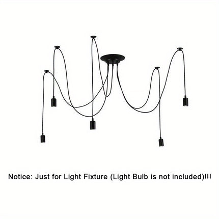 Modern Chic Industrial Spider Chandelier - Adjustable DIY Lighting