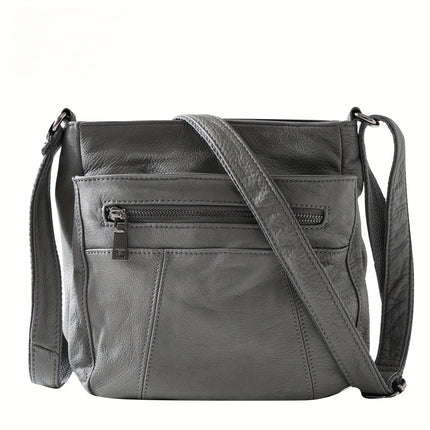 Simple Square Leather Crossbody