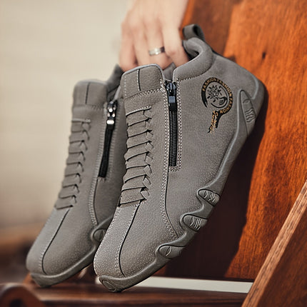 Men’s High-Top Sneakers with Zipper