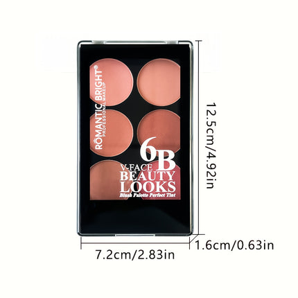 6-Shade Matte Blush Palette