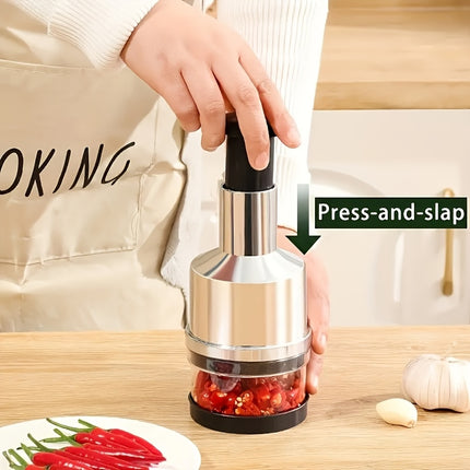 Versatile Manual Food Chopper – Stainless Steel