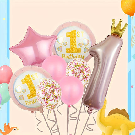 1st Birthday Balloon Set for Celebrations