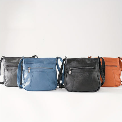 Simple Square Leather Crossbody