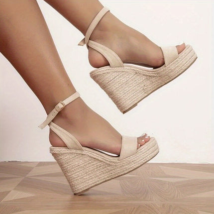 Stylish Espadrille Hidden Wedge Sandals