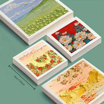 50-Pack Square Oil Painting Paper
