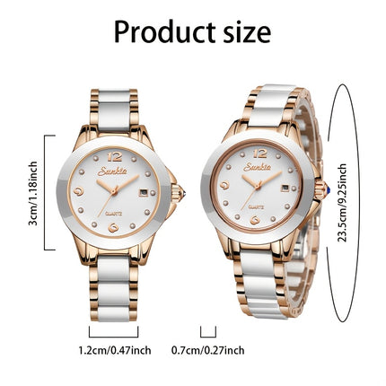 SUNKTA Women's Glitter Quartz Watch