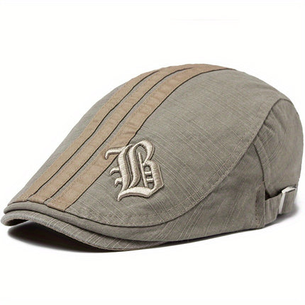 Men's Vintage Embroidered Beret Cap