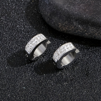 Trendy Men's Cubic Zirconia Ear Clips