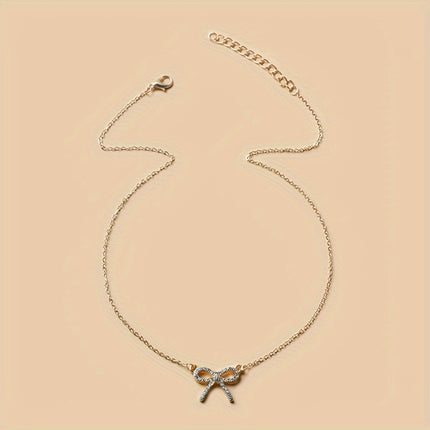 Elegant Bow Pendant Necklace