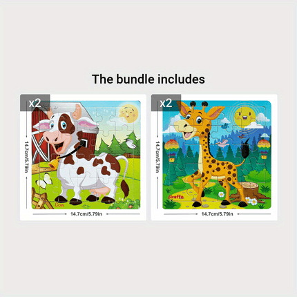 20-Piece Wooden Jigsaw Puzzles – Fun Learning for Kids! - Monti Bargains