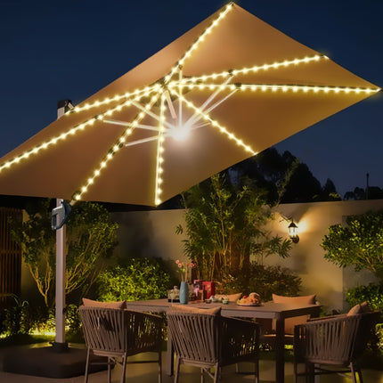 Solar-Powered Umbrella Lights – 104 LED Outdoor Decor
