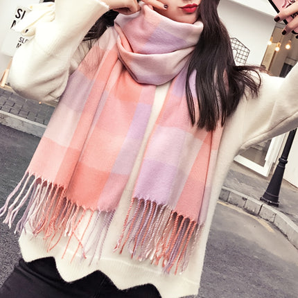 Cozy British-Inspired Plaid Winter Scarf