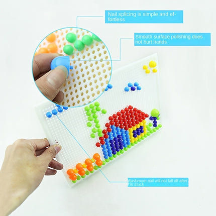 Colorful Mushroom Nail Puzzle - Creative Learning Fun - Monti Bargains
