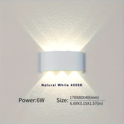 6W LED Wall Lamp - Waterproof, Easy Install for Indoor/Outdoor