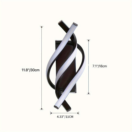 Modern LED Wall Sconce - Cast Iron, Warm White Lighting