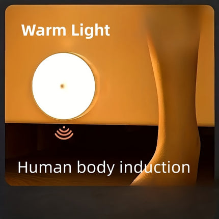Smart Motion-Activated LED Night Light – USB Rechargeable