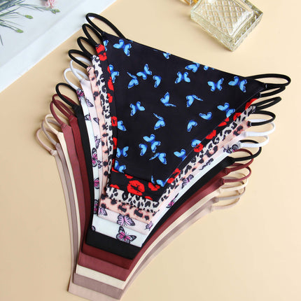 12pcs Seamless Print Briefs Set