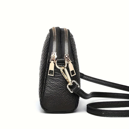 Crocodile Pattern Leather Crossbody