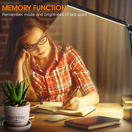 Dimmable LED Desk Lamp with Clamp - 3 Lighting Modes