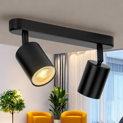 LED Rotating Ceiling Spotlight – Vintage 2-Bulb Design