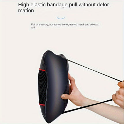 Faux Leather Knitted Car Headrest Pillow for Neck Support