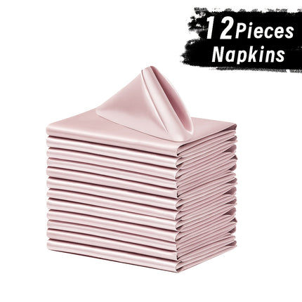 6/12pcs Luxury Soft Satin Napkins