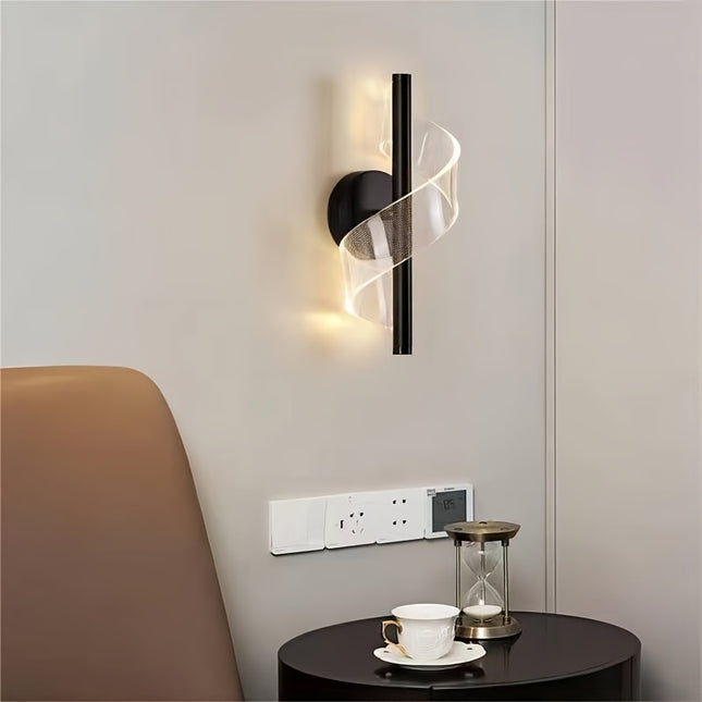 Chic S-Shaped LED Wall Light - Modern Acrylic Design