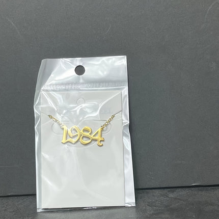 Custom Birth Year Stainless Steel Necklace