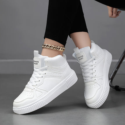 Women's White High-Top Sneakers
