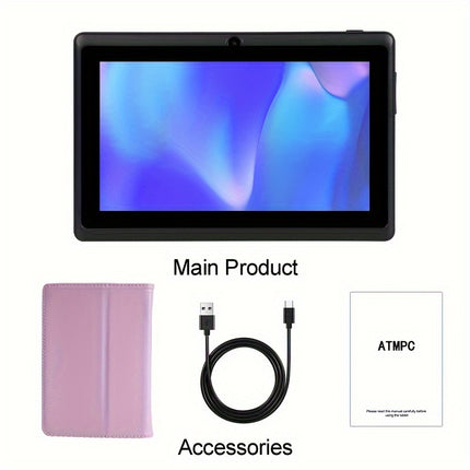 ATMPC 7-Inch Android Tablet with Case – Compact & Powerful