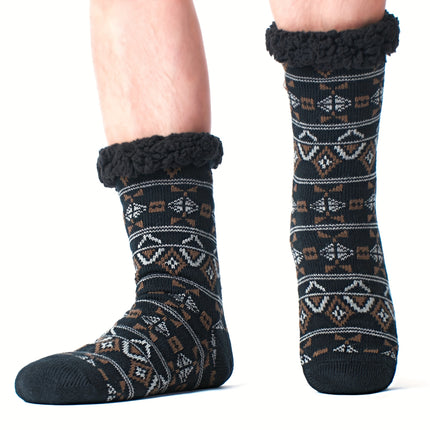 Men’s Sherpa-Lined Indoor Slippers