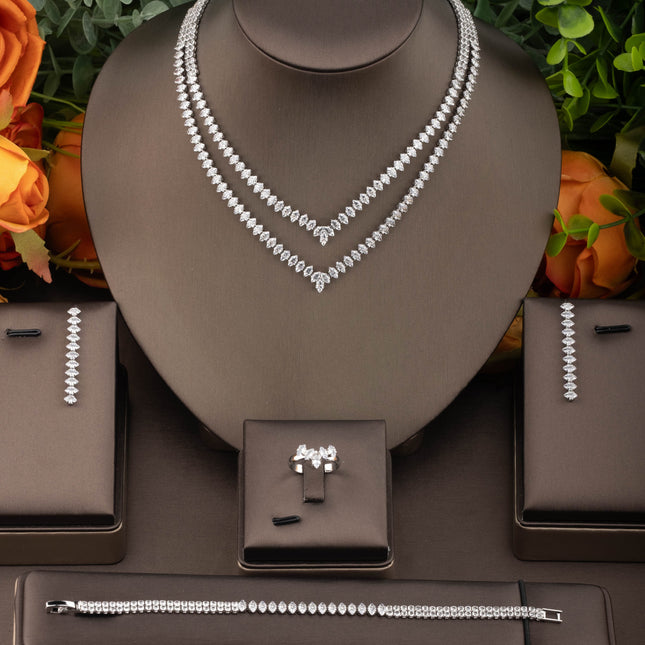 Elegant Arab-Style Leaf Jewelry Set