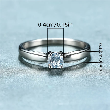 Classic 4-Prong Zirconia Ring