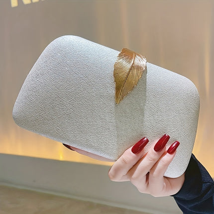 Leaf Decor Evening Clutch Bag