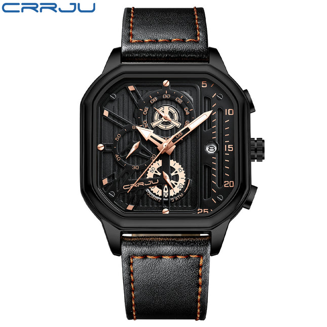 Sleek CRRJU Men's Chronograph Watch