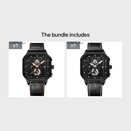 Sleek CRRJU Men's Chronograph Watch